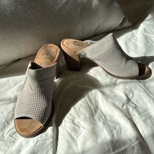 TOMS slip on heels. Size 7.5
